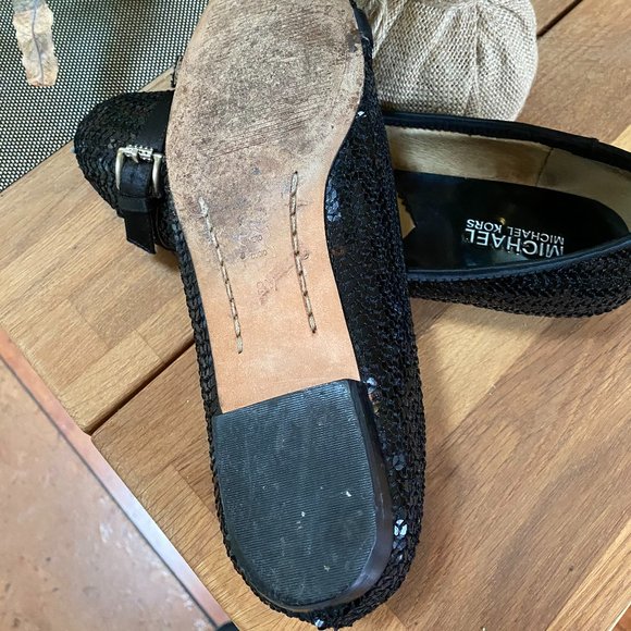 Michael Kors Sequin Flats with Buckle - Picture 3 of 6